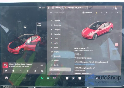 2019 Tesla Model 3 from USA, damaged, VIN 5YJ3E1EA7KF486414